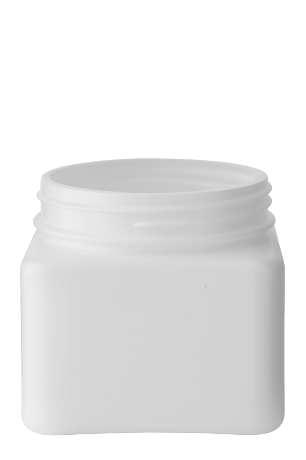 Pot carré 500ml 89CT HDPE blanc